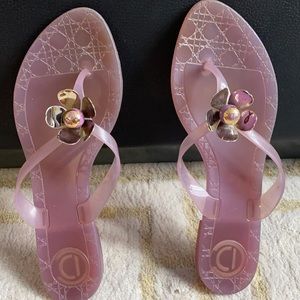 Authentic Dior flip flops purple